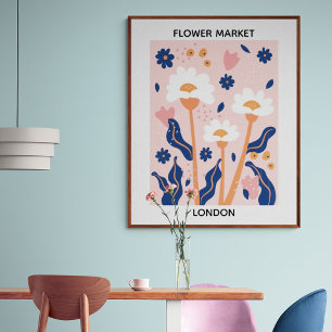 Flower Market Editable London Poster
