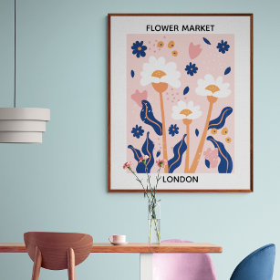 Flower Market Editable London Poster