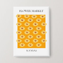 Flower Market - Kansas Button