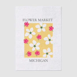 Flower Market - Michigan Seidenpapier