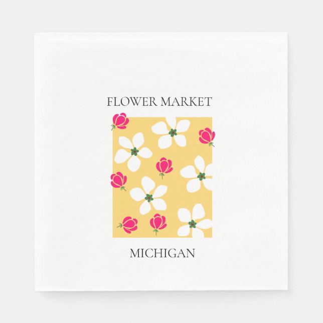 Flower Market - Michigan Serviette (Vorderseite)