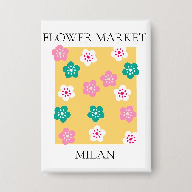 Flower Market - Milan Button (Vorderseite)