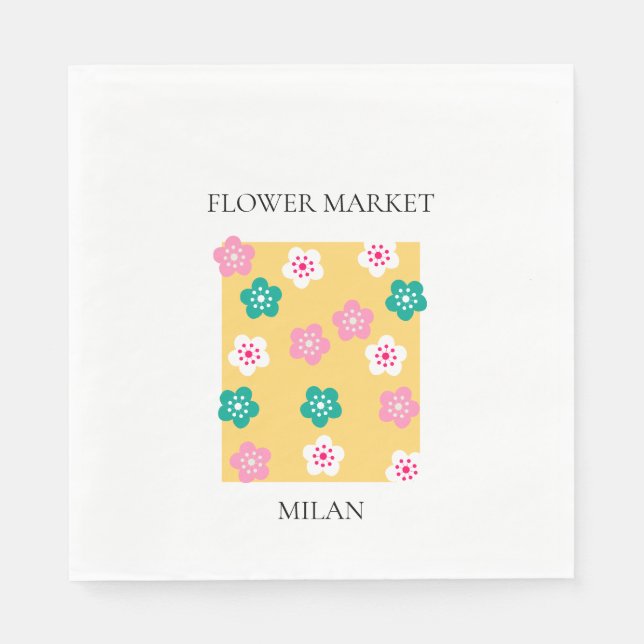Flower Market - Milan Serviette (Vorderseite)