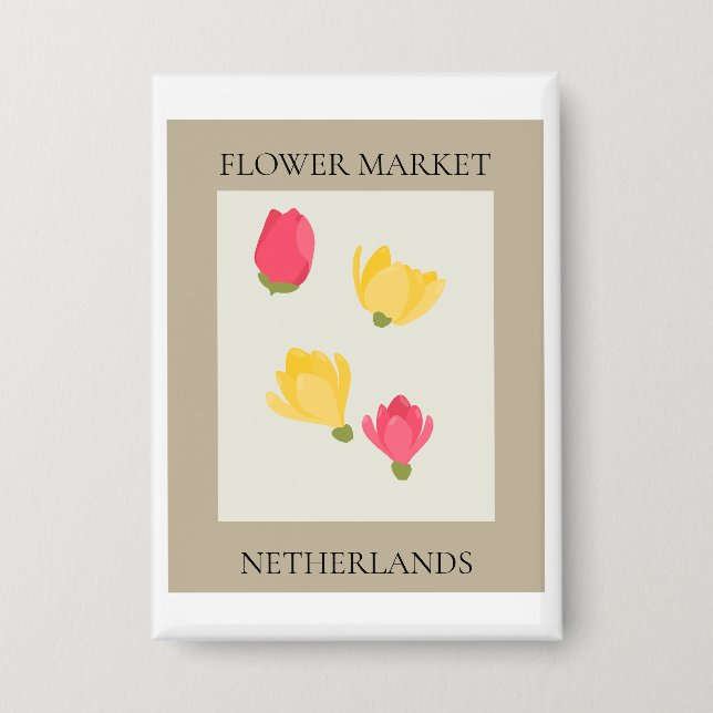 Flower Market - Netherlands Button (Vorderseite)