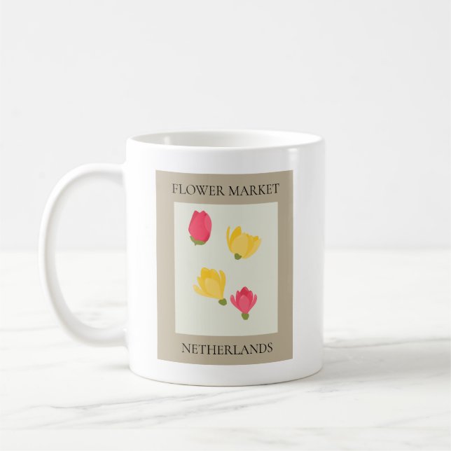 Flower Market - Netherlands Kaffeetasse (Links)