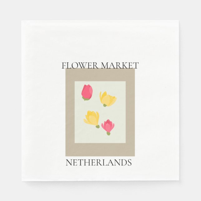 Flower Market - Netherlands Serviette (Vorderseite)