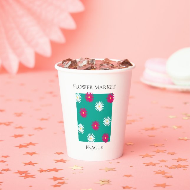 Flower Market - Prague Pappbecher (Insitu)