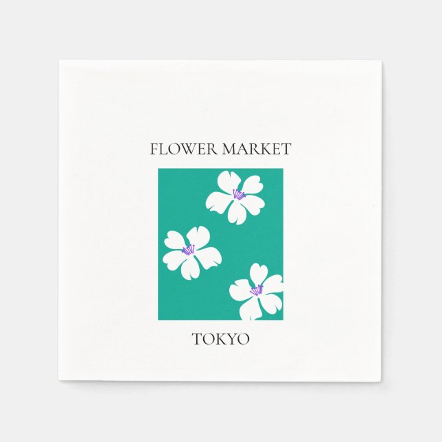 Flower Market - Tokyo Serviette (Vorderseite)