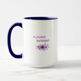 Flower Morning — Elegant Purple Floral Mug Design Tasse