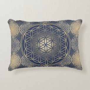 Flower Of Life / Blume des Lebens - Button VIII Zierkissen