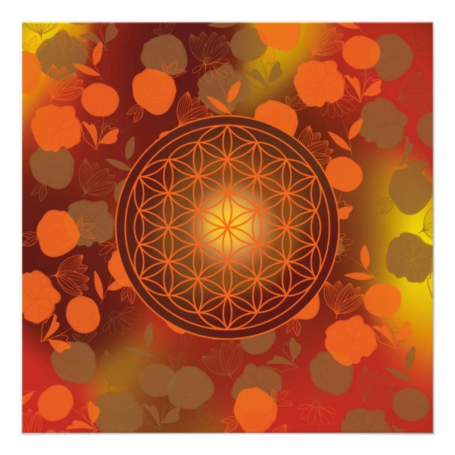 flower of life, chakra,zen,sacred geometric, fotodruck (Vorne)