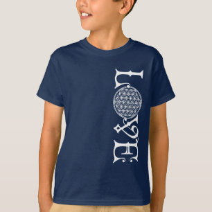 Flower Of Life - LOVE Buchstaben Tattoo weiß T-Shirt