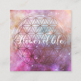Flower of life quadratische visitenkarte