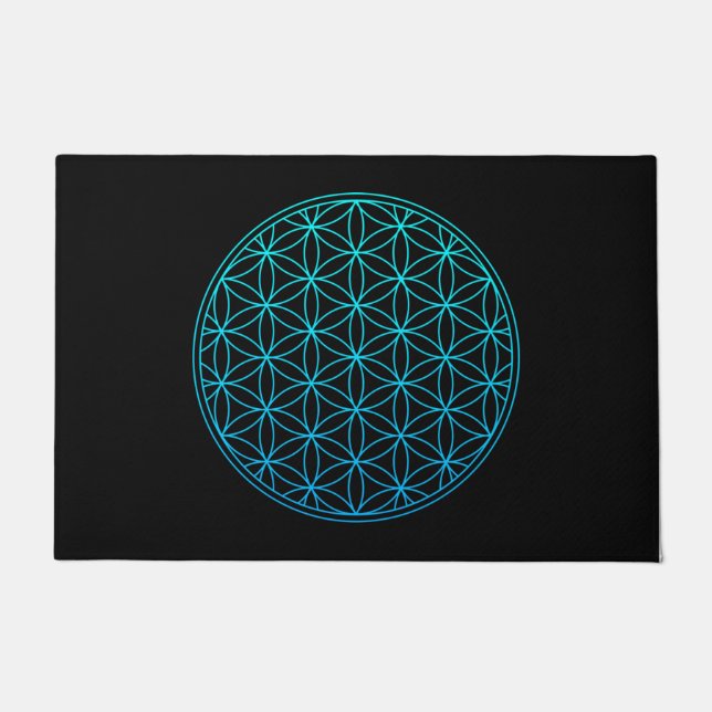 flower of life sacred geometry symbol ancient zen  fußmatte (Vorderseite)