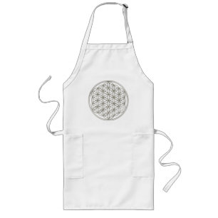 FLOWER OF LIFE - silver Lange Schürze