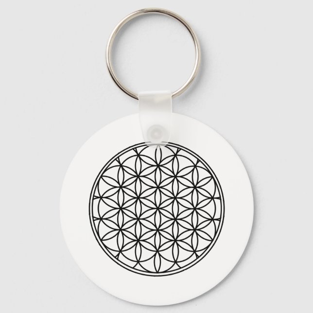 Flower of Life Simple Sacred Geometry Schlüsselanhänger (Vorderseite)
