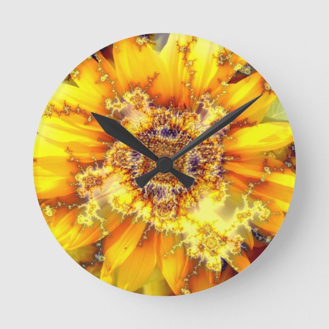 Flower of the Sun - Clock Runde Wanduhr (Vorderseite)