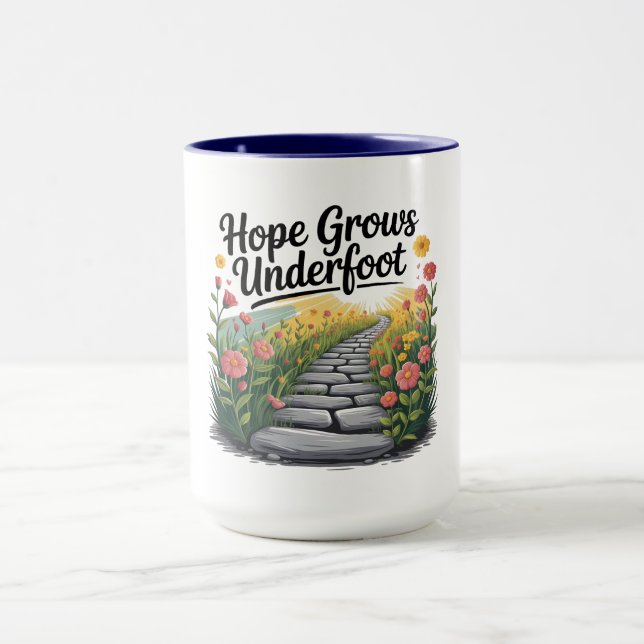 Flower Path - Nature-Inspired Mental Health Mug Tasse (Zentrum)