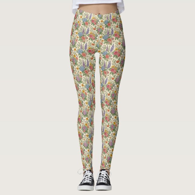 Flower Pattern Leggings (Vorderseite)