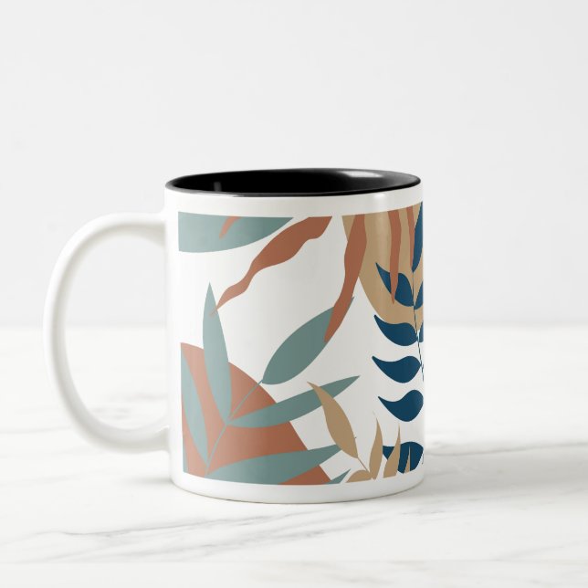 flower pattern zweifarbige tasse (Links)