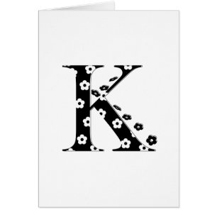 flower Patterned Letter K