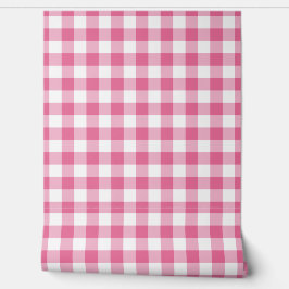 Flower Pink Gingham Check Green Buffalo Plaid Tapete