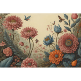 Flower Poem Postcard 8 Gewebeschneidung Seidenpapier