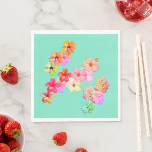 Flower Power 1 Papierplatte Serviette
