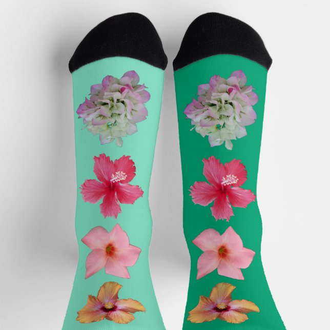 Flower Power 1 Socken (Oben)