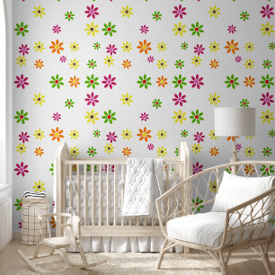 Flower Power Blüten nahtloses Muster 2 Tapete
