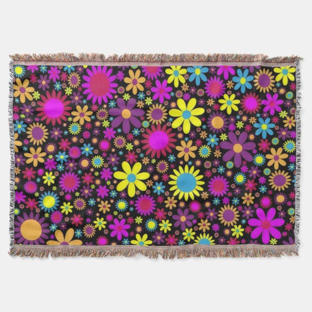 Flower Power Decke (Vorderseite)