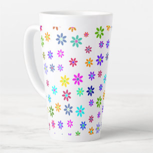Flower Power Dusche - farbiges Muster 1 Milchtasse