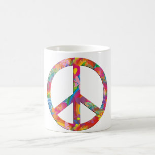 Flower Power Frieden Tasse