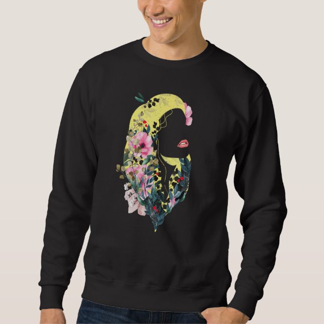 Flower Power Girl  Plants Lady Sweatshirt (Vorderseite)
