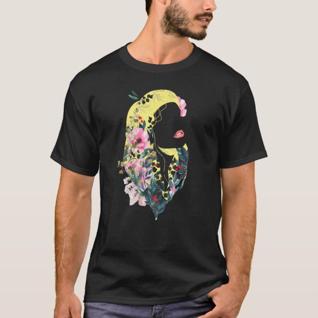 Flower Power Girl  Plants Lady T-Shirt (Vorderseite)