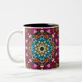 Flower Power Groovy Garden Mug Zweifarbige Tasse