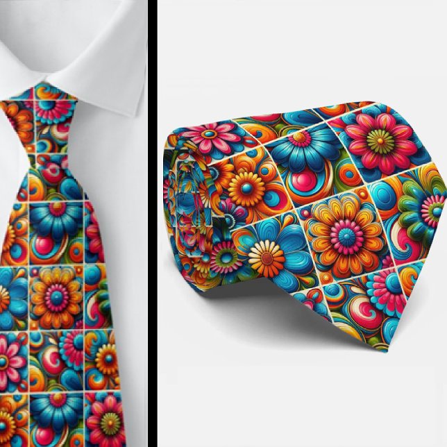 Flower Power Hippie-Halstuch Krawatte (Von Creator hochgeladen)