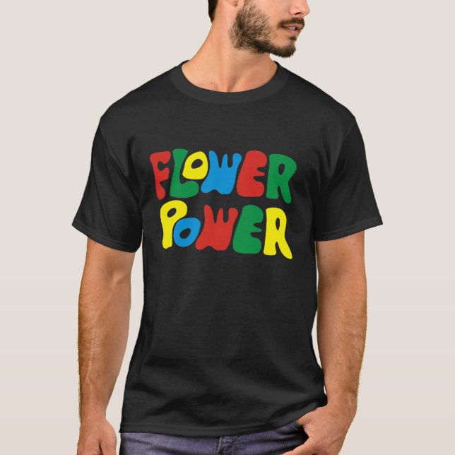 Flower Power Hippie T-Shirt (Vorderseite)