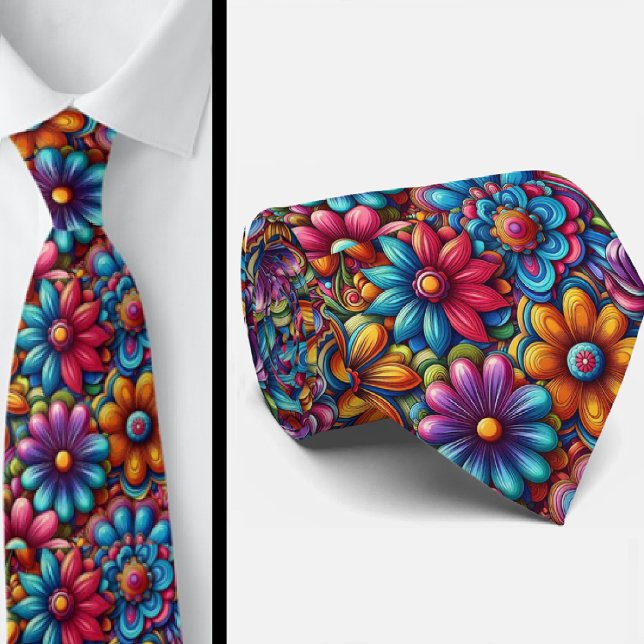 Flower Power Hippy-Halstuch Krawatte (Von Creator hochgeladen)