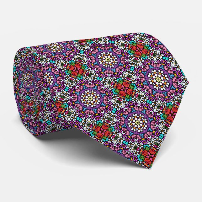 Flower Power IV Neck Tie Krawatte (Gerollt)