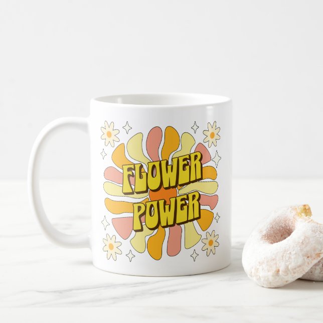 Flower Power Kaffeetasse (Mit Donut)