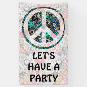 Flower Power Peace Sign II + your backgr & ideas Banner