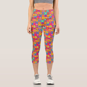 Flower Power Quadrate Capri Leggings
