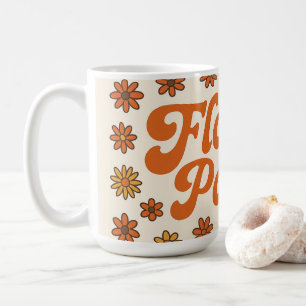 Flower Power Retro-Tasse – 70er-Jahre-Stil-Kaffeet Kaffeetasse