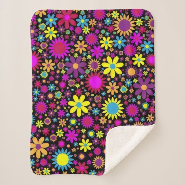 Flower Power Sherpadecke (Vorderseite)