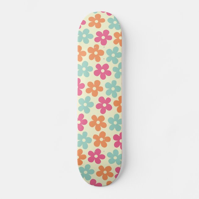 Flower Power Skateboard (Vorderseite)