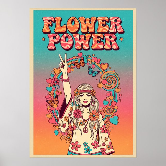 Flower Power V13 Poster (Vorne)