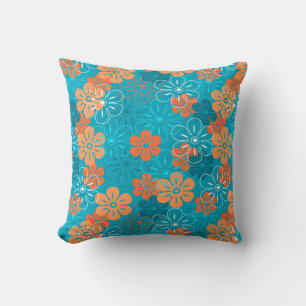 Flower Rain Hawaiian Retro Floral Kissen