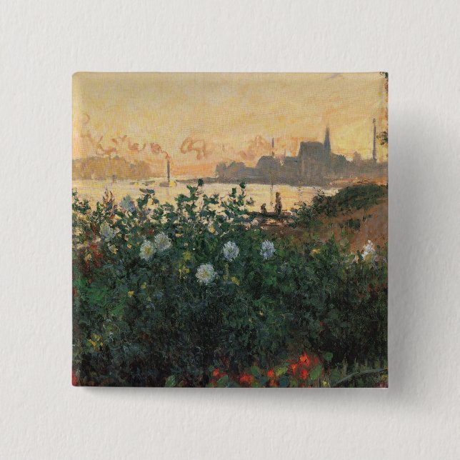 Flower Riverbank, Argenteuil - Claude Monet - c1 Button (Vorderseite)