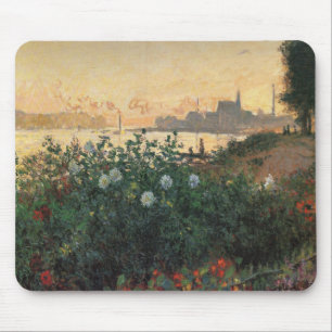 Flower Riverbank, Argenteuil - Claude Monet - c1 Mousepad